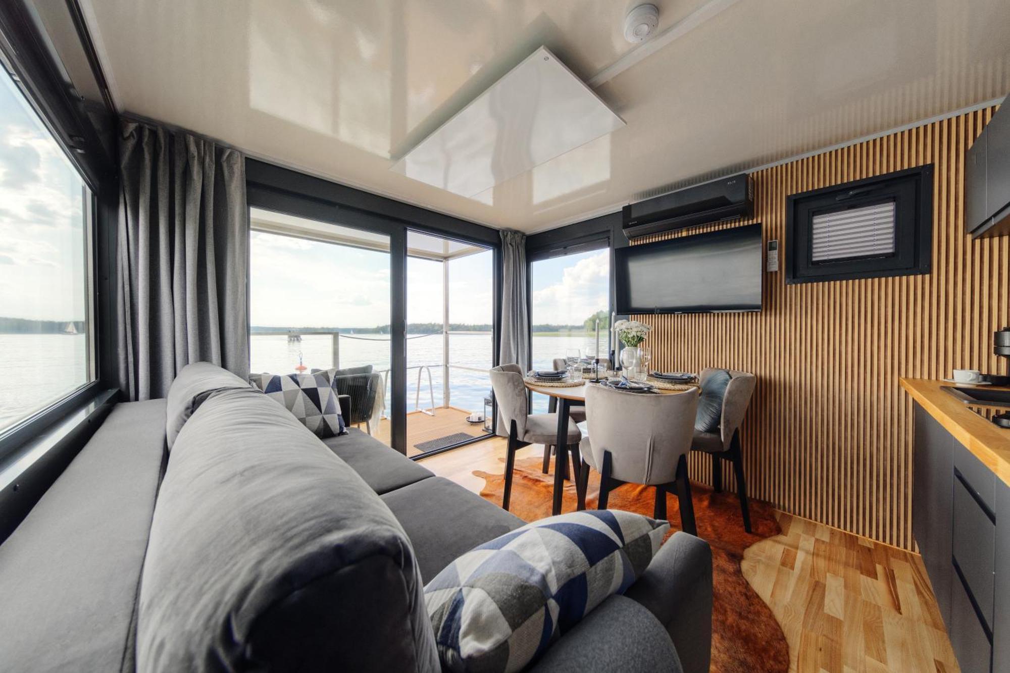 Domek Na Wodzie - Houseboat -Sauna, Taras Na Dachu, Dwie Sypialnie Mikołajki エクステリア 写真